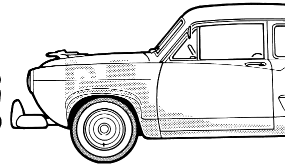 Allstate Model 214 DeLuxe [Kaiser Henry J] (1953) - Разные автомобили - чертежи, габариты, рисунки автомобиля